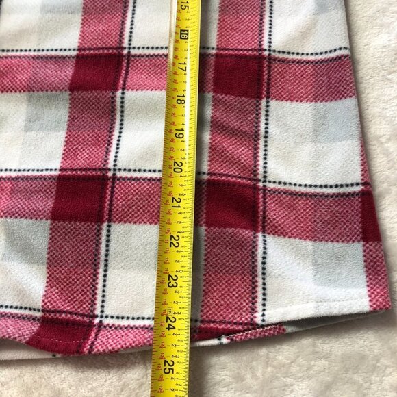 RIDERS By Lee Red & White Plaid Flannel Button Down Shirt Size Large - Picture 9 of 9